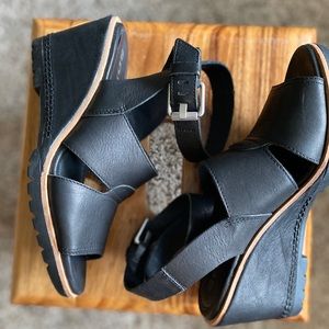 Sorel After Hours black ankle strap sandal